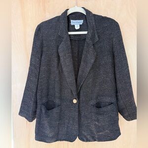 Norton McNaughton Black Blazer with Subtle Speckles